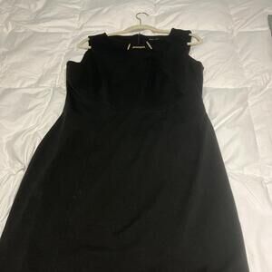 Ivanka Trump Sheath Dress Womens 14 Black Career/Cocktail/Sleeveless/Knee Length